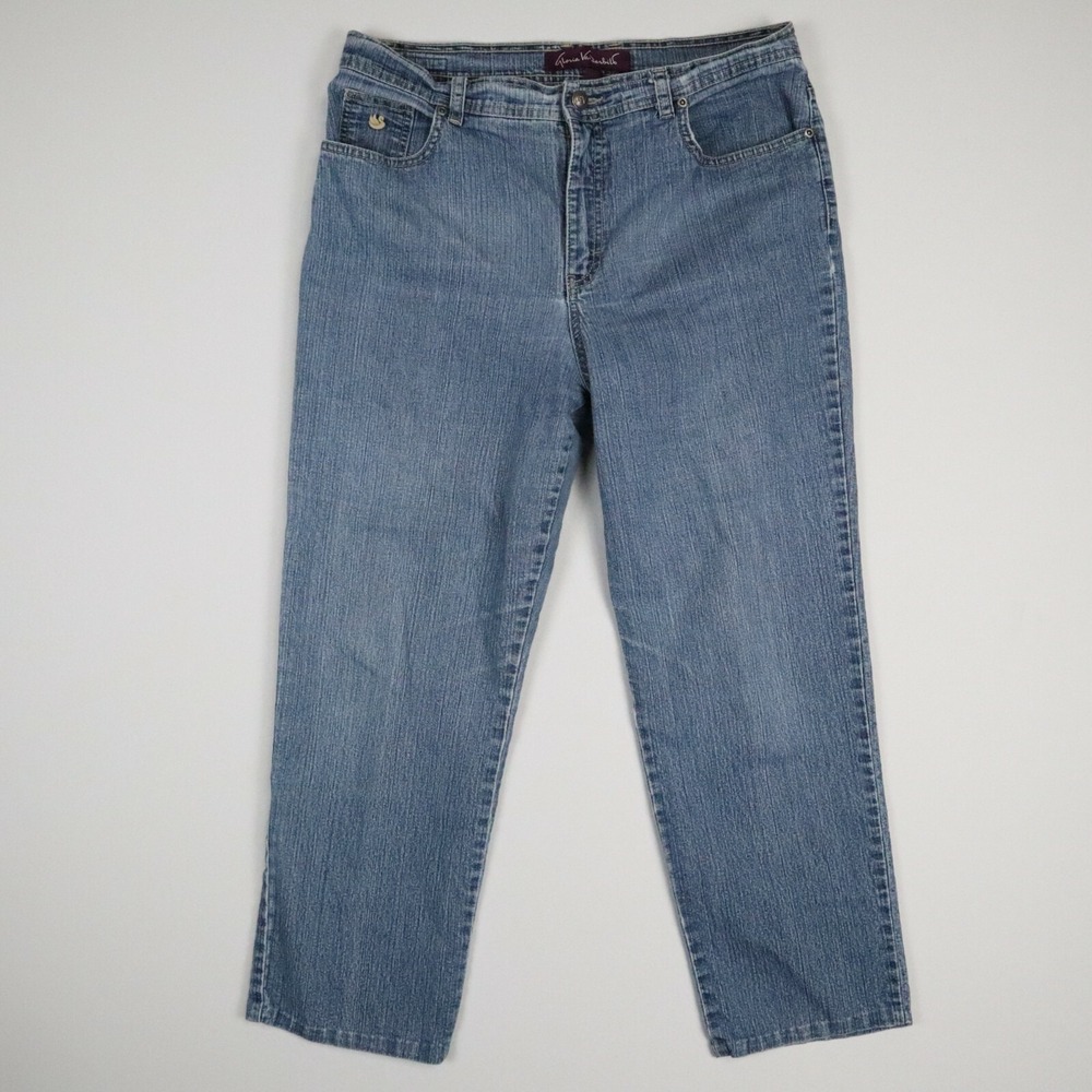 Gloria Vanderbilt Jeans Womens 14 Average 5-Pocket Stretch Flex Denim Blue